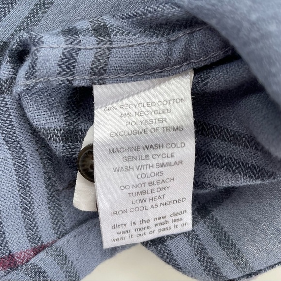 Toad&Co. Men's Blue Gray Plaid Airsmyth Long Sleeve Button Down Shirt Size Large - Picture 6 of 9